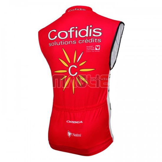 Gilet antivento Cofidis 2016 giallo e rosso